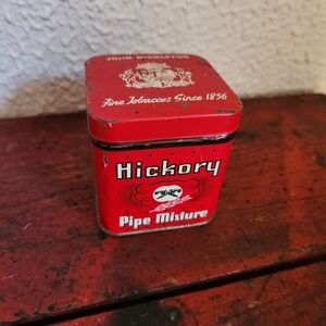 Vintage Tobacco tin containers Hickory Whitehall Middletons Donniford Prince